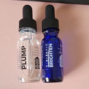 & BRIGHTEN Duo Facial Serums — Clear and Blue Dropper Set